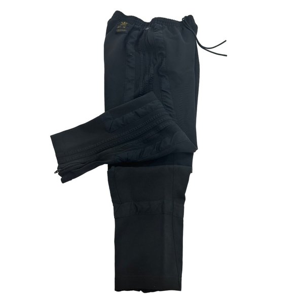 Adidas Men’s Track Pants S Black Trefoil Zip Pockets Triple Stripes Zip Ankle - Picture 8 of 16